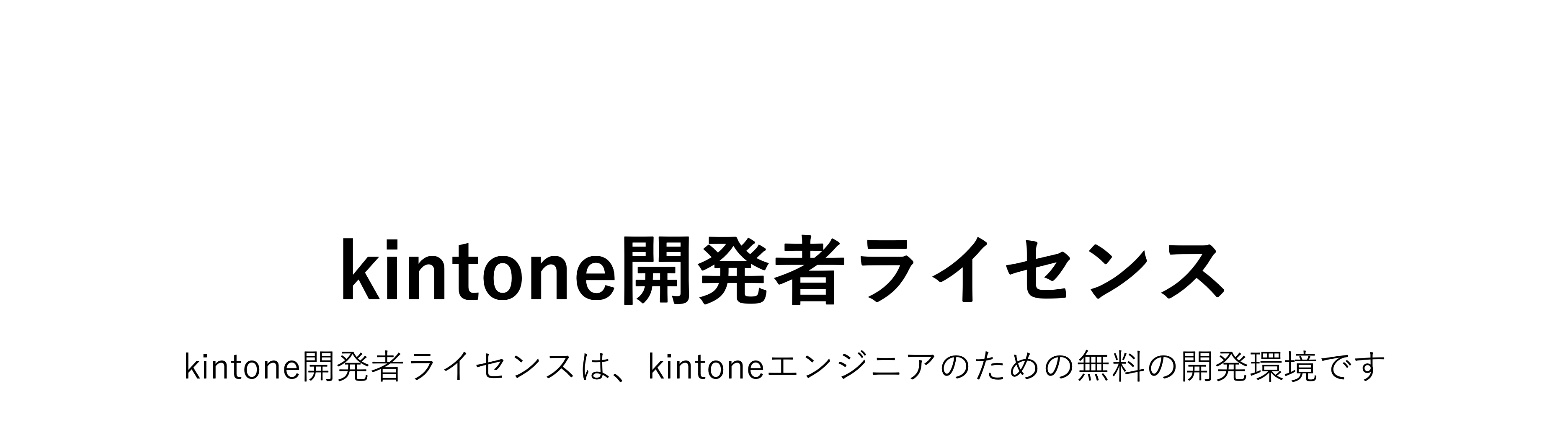 kintone開発者ライセンス（開発環境）