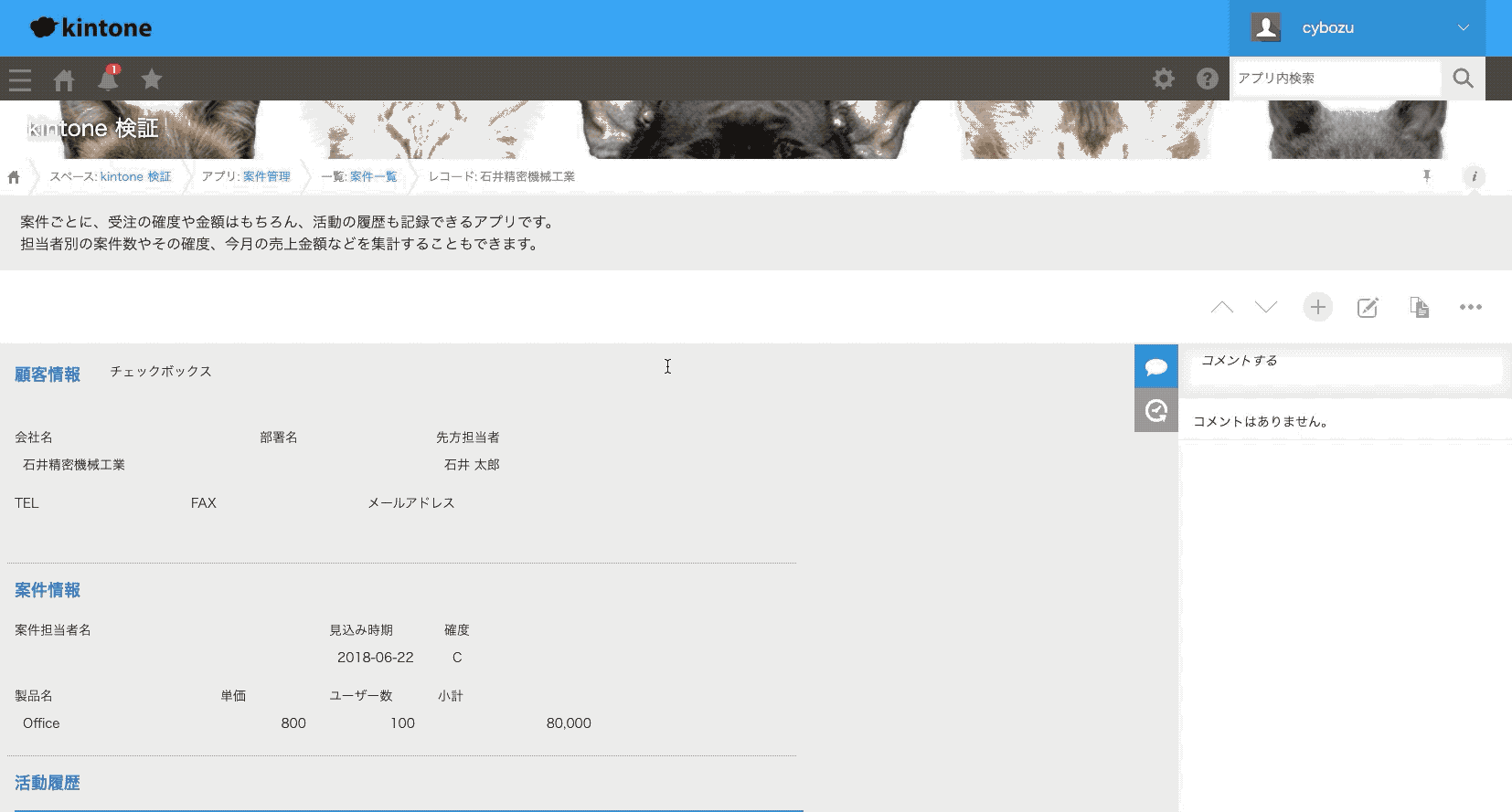 開発者ツールのコマンドを実行する画面を表示するアニメーション