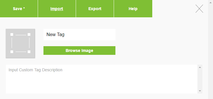 「Create New Tag」をクリック