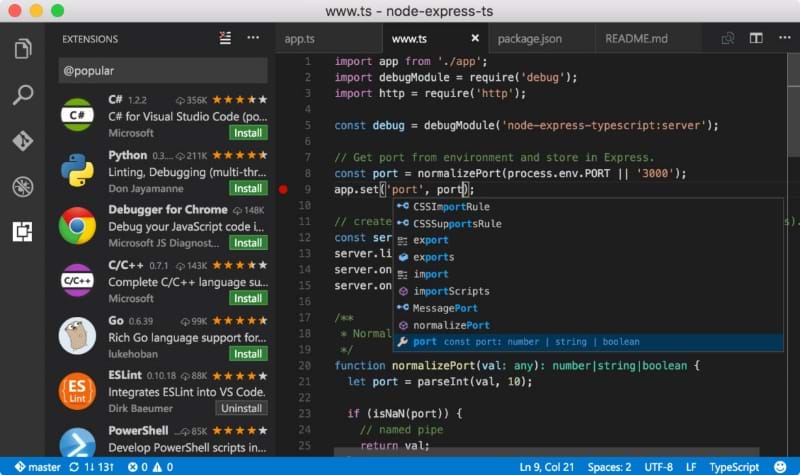 Visual Studio Codeの画面が表示されている