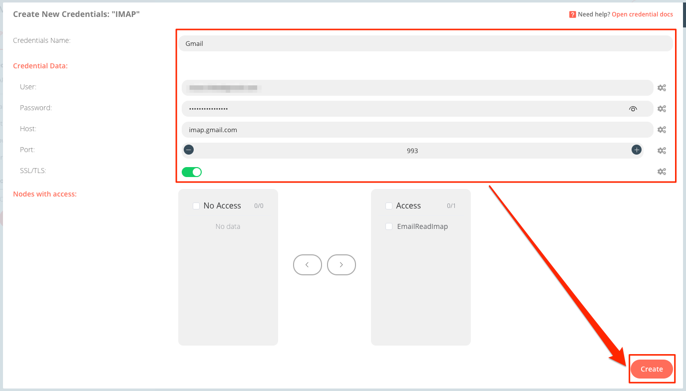 Gmailの認証情報を作成