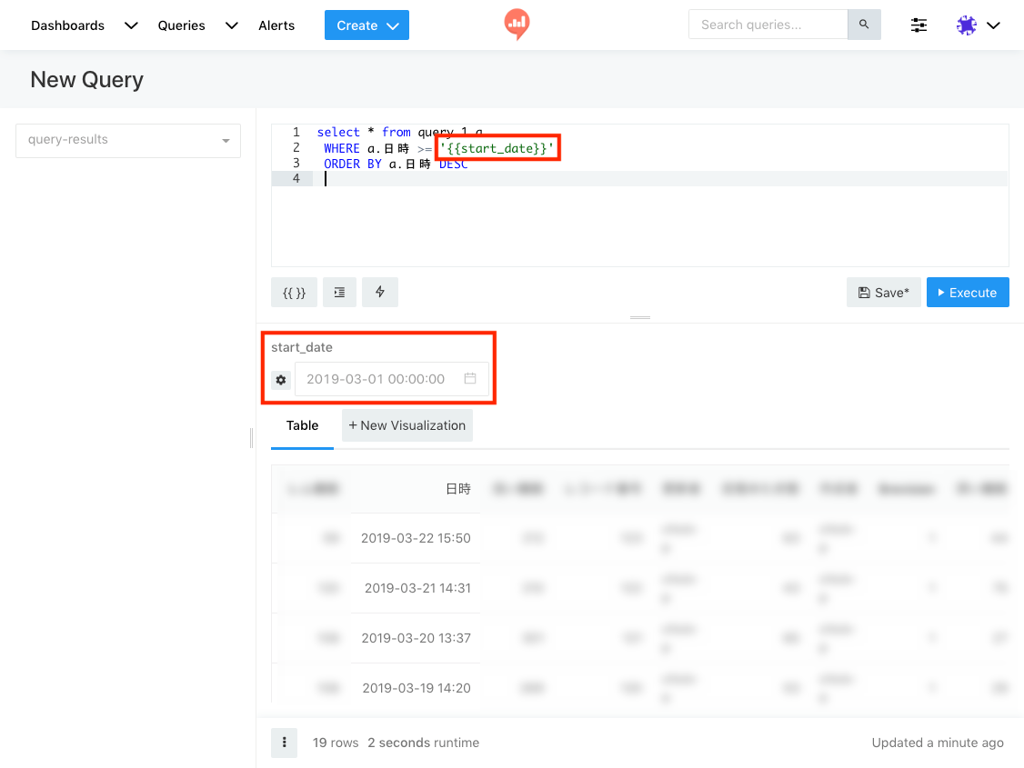 Query Parameters機能でSQLに条件をべた書きせずに絞り込み条件を指定