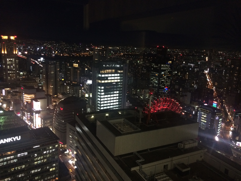 サイボウズの大阪オフィスからの夜景